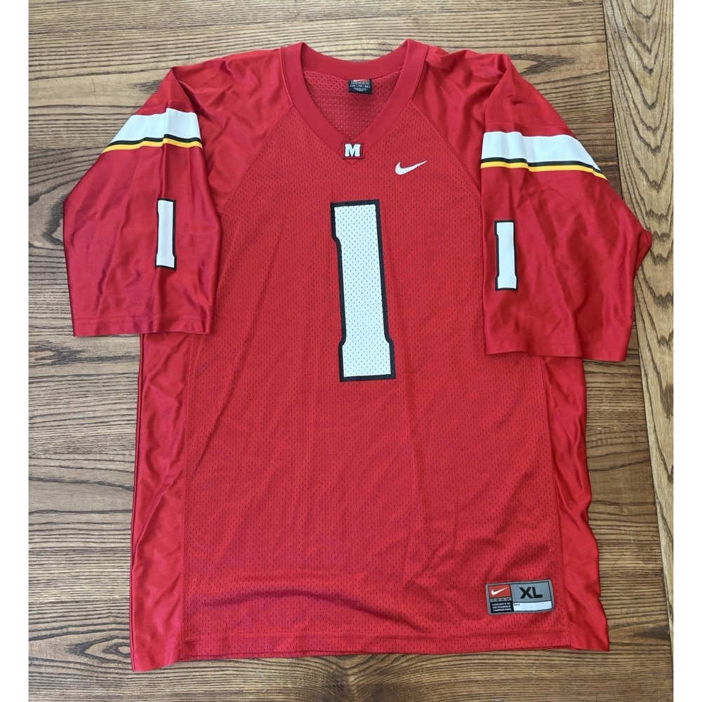 Vintage Nike Team Men's XL Maryland Terrapins‎ #1 Football Jersey